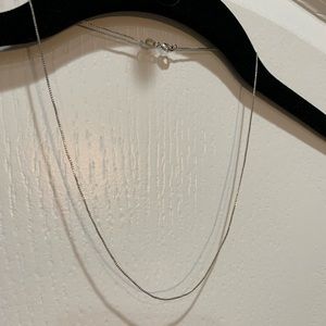 Beautiful Silver Box Chain Necklace